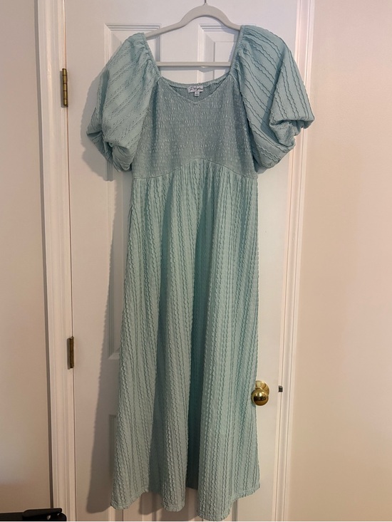 Polagram Dresses & Skirts - Polagram Light Aqua Maternity Dress